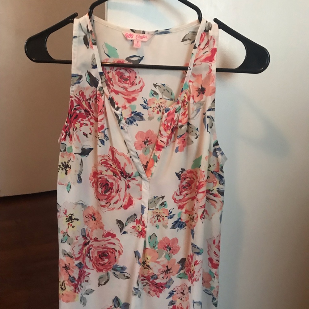Floral V next tank top